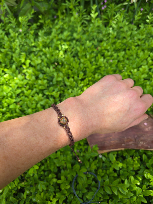 Frosted Unakite Bracelet