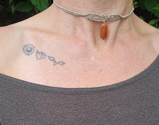 Aventurine Choker With Moonstone
