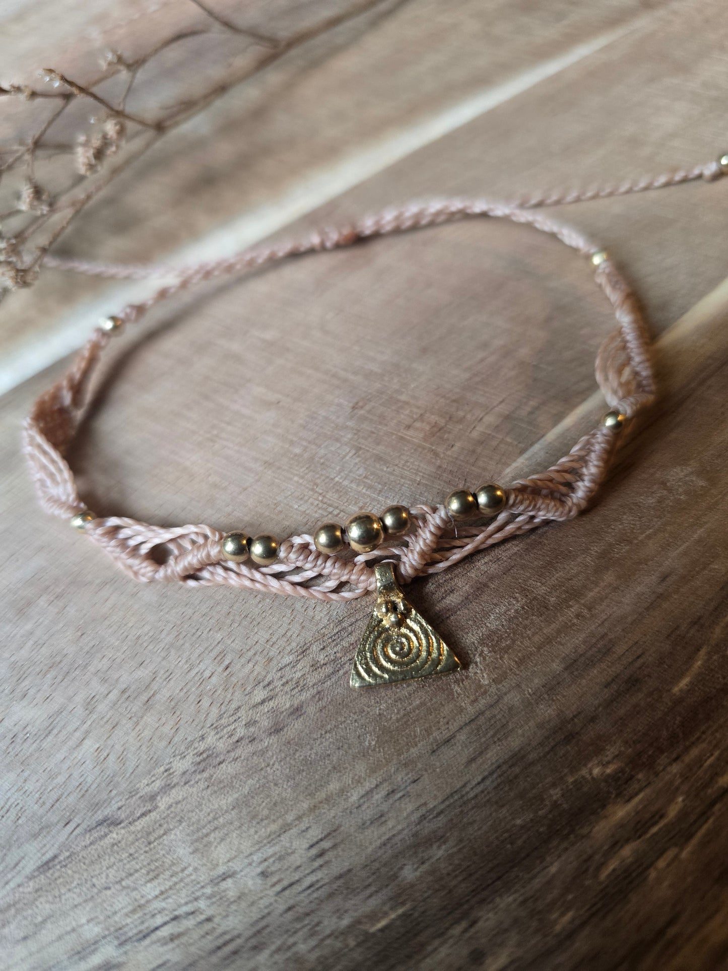 Peanut Butter Spiral Anklet