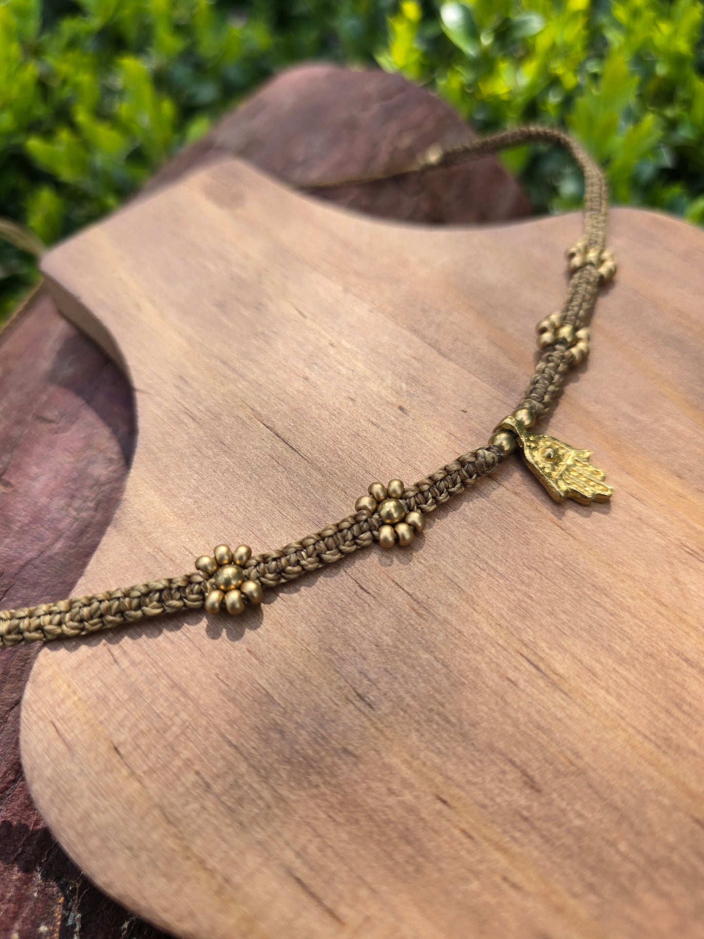 Hamsa Hand Flower Choker