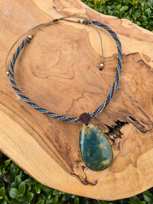 Starburst Agatized Coral Necklace