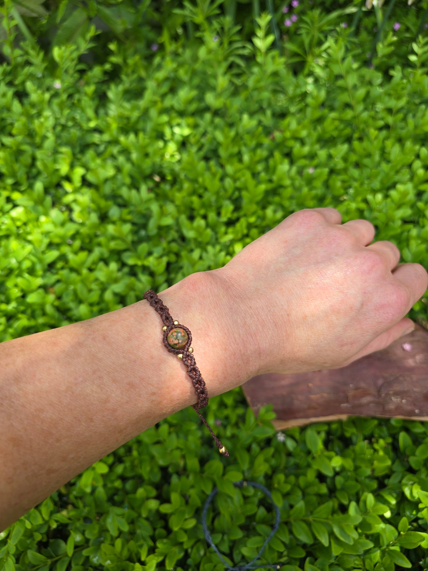 Frosted Unakite Bracelet
