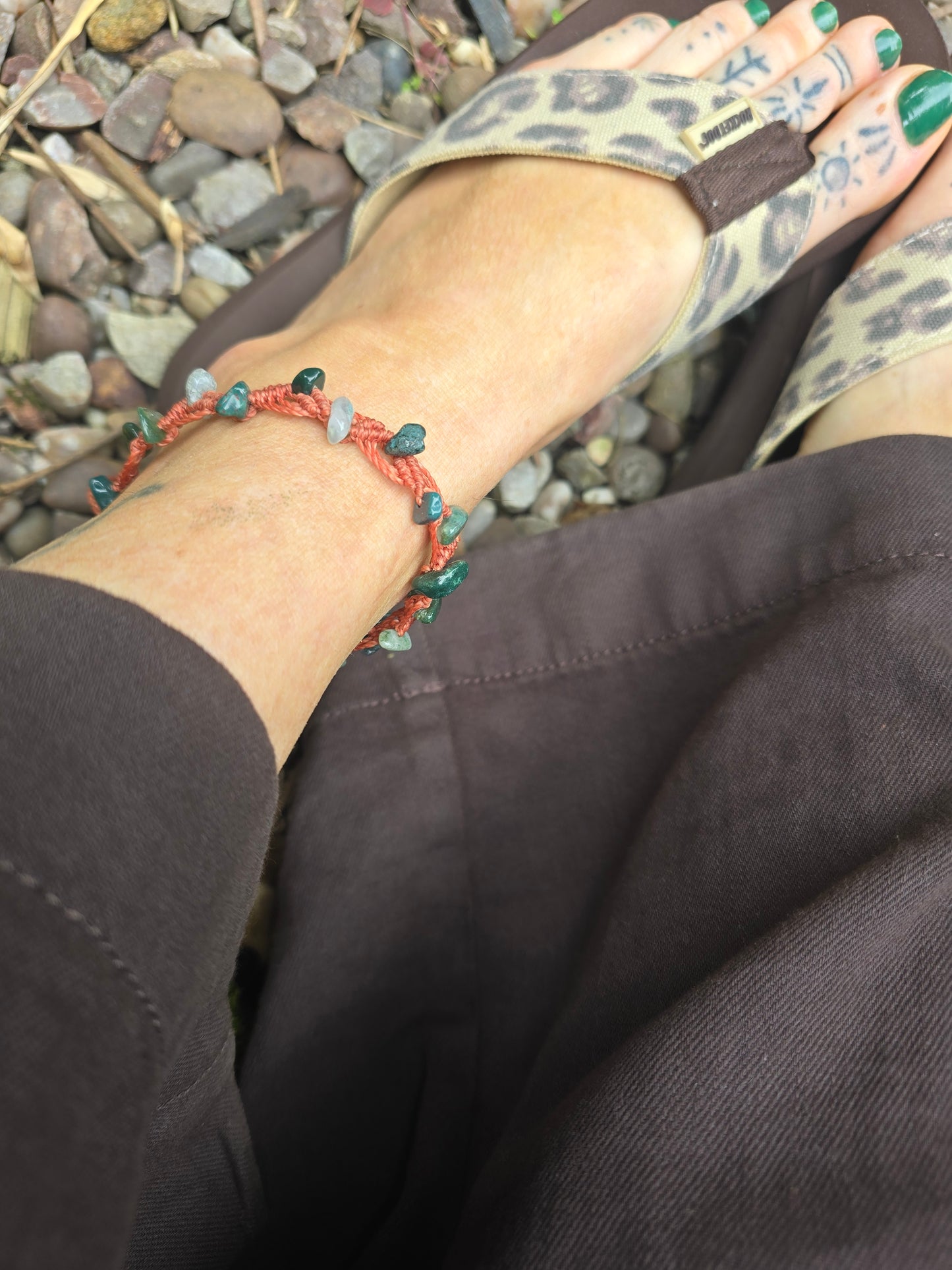 Tree Agate Anklet