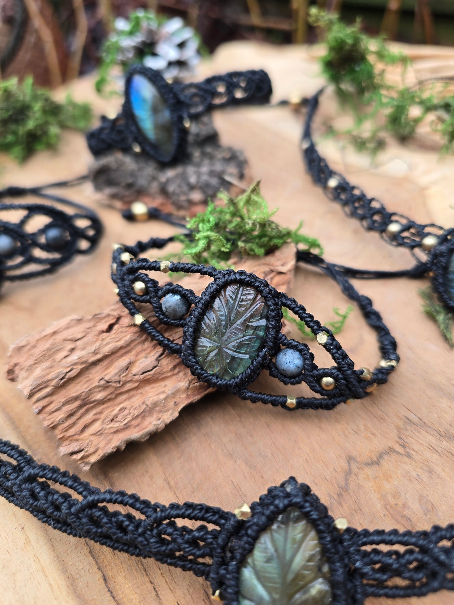 Carved Labradorite Bracelet