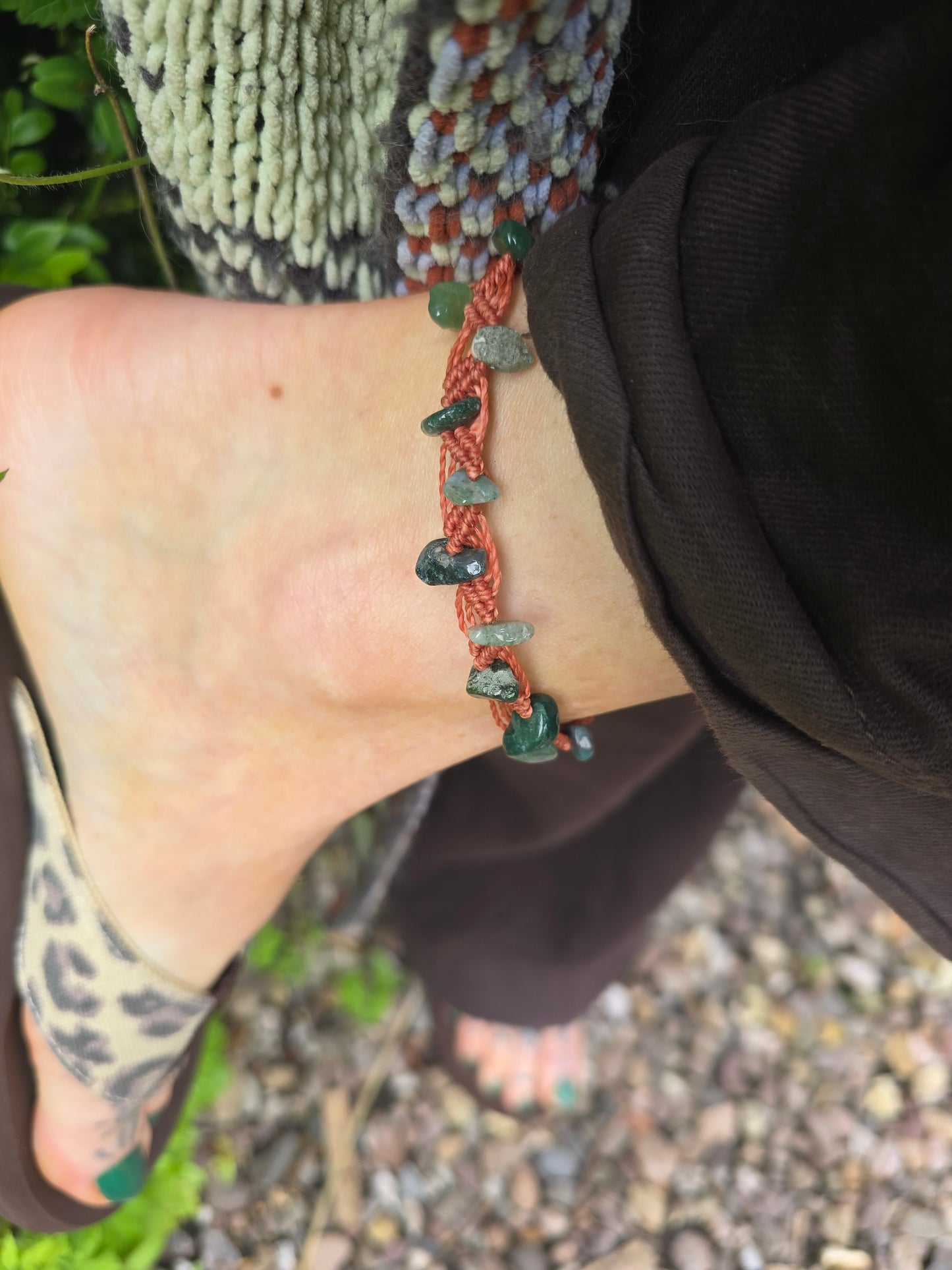 Tree Agate Anklet