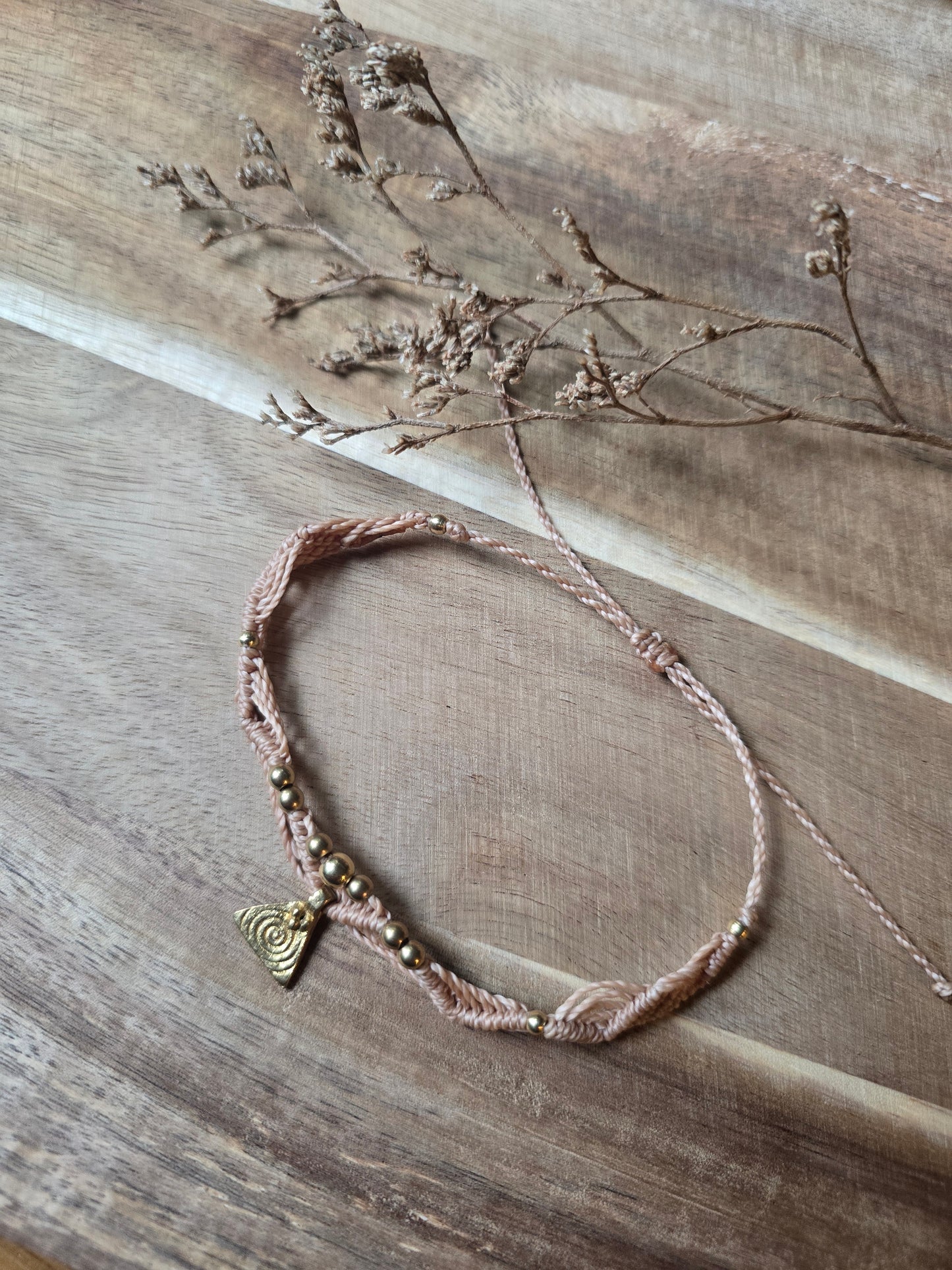 Peanut Butter Spiral Anklet