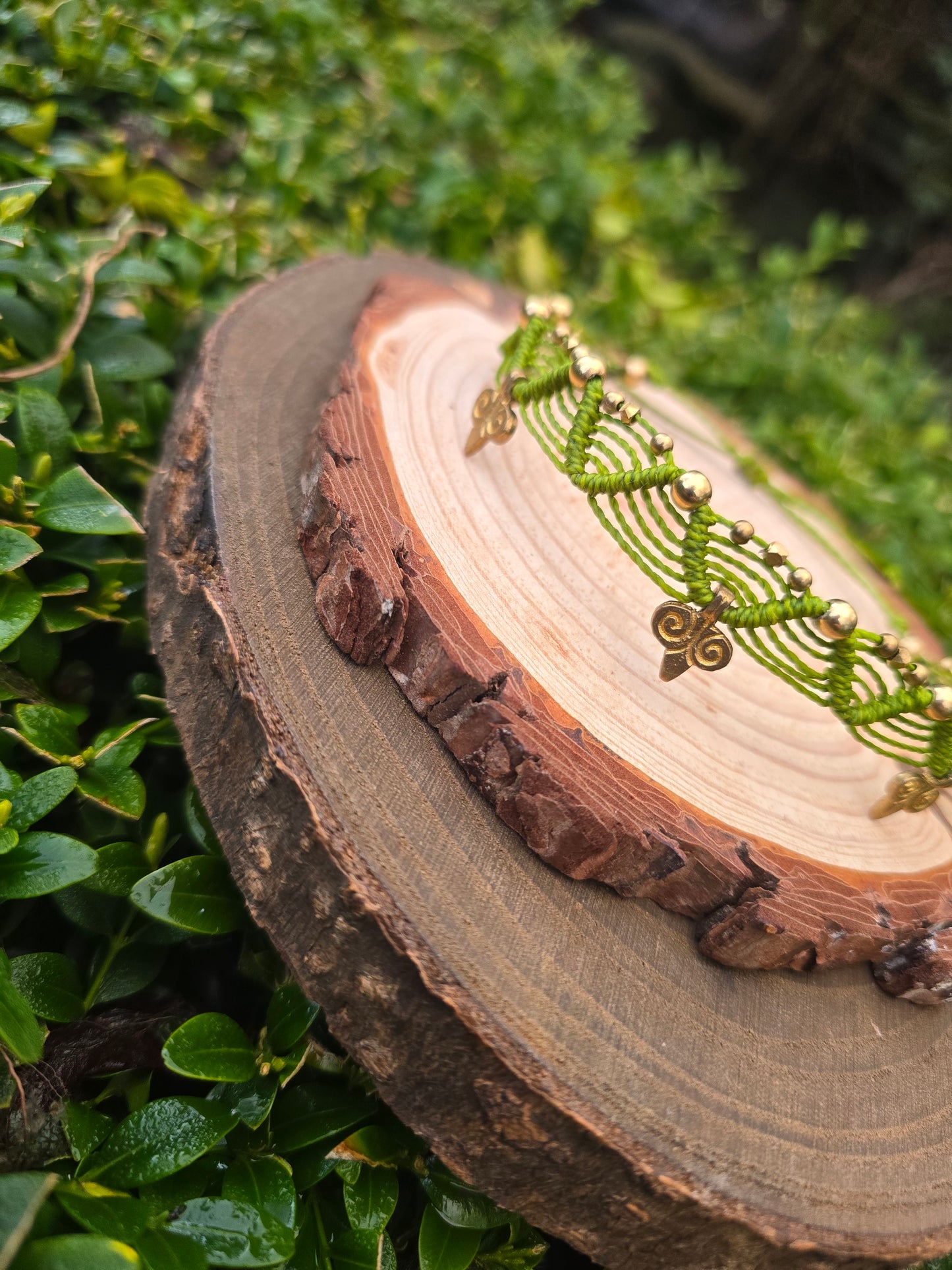 Pistachio Green Boho Anklet