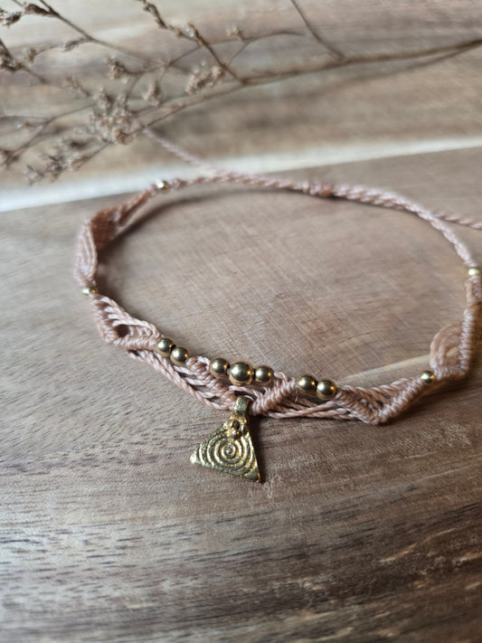 Peanut Butter Spiral Anklet