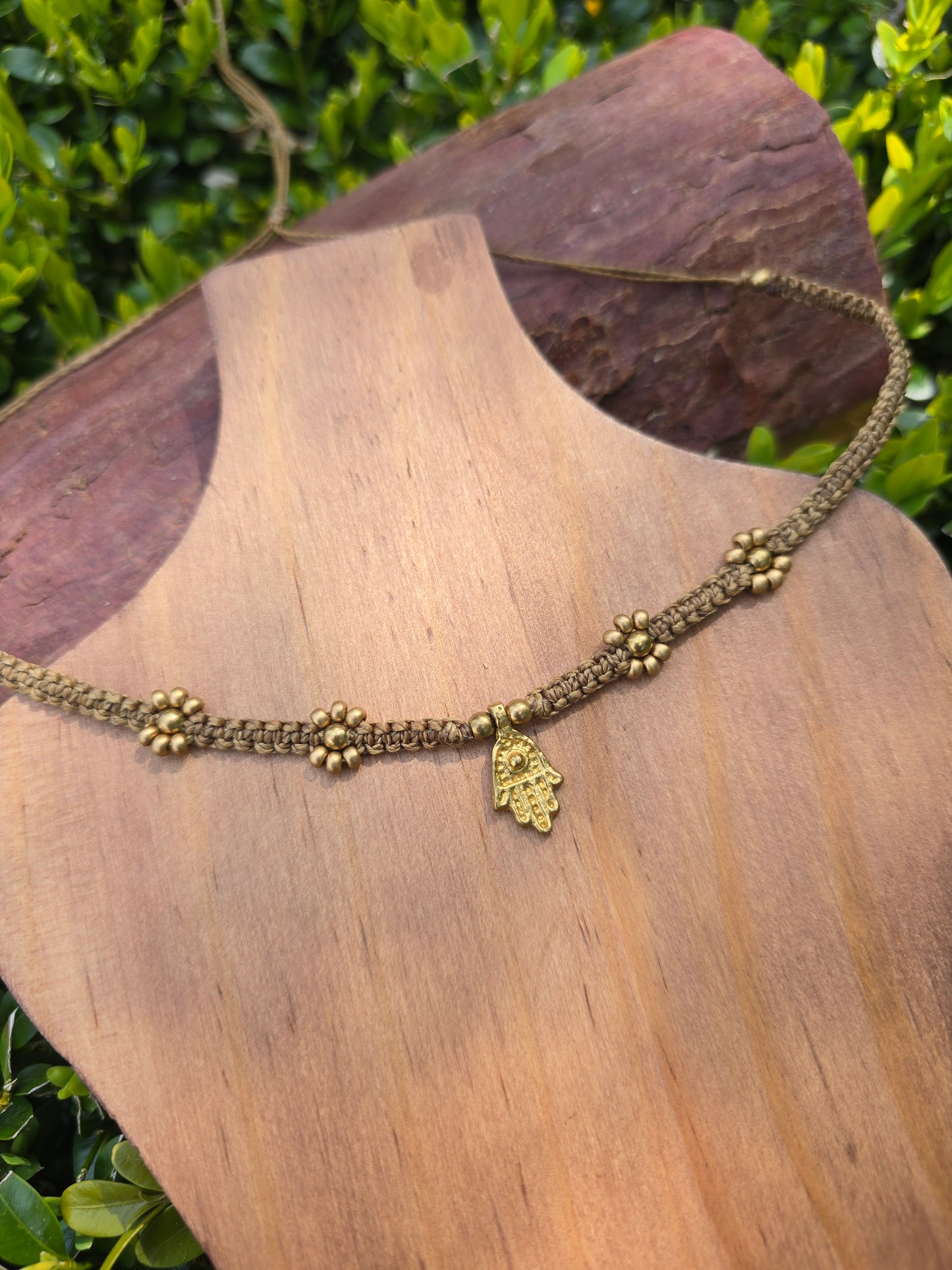 Hamsa Hand Flower Choker