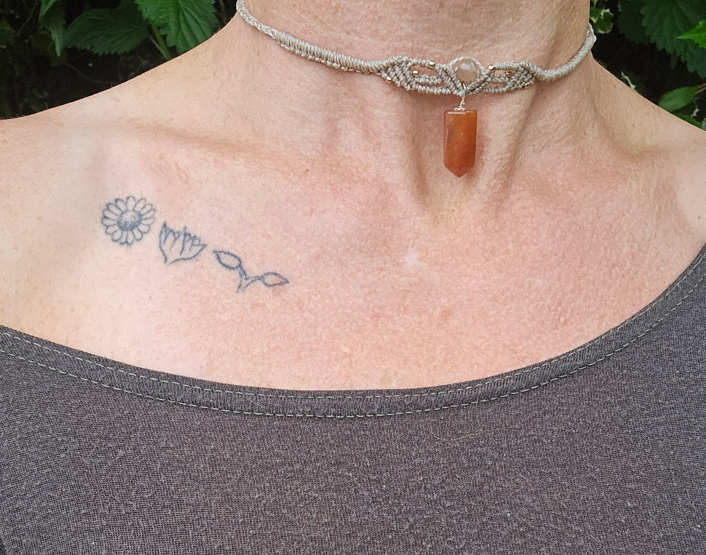 Aventurine Choker With Moonstone
