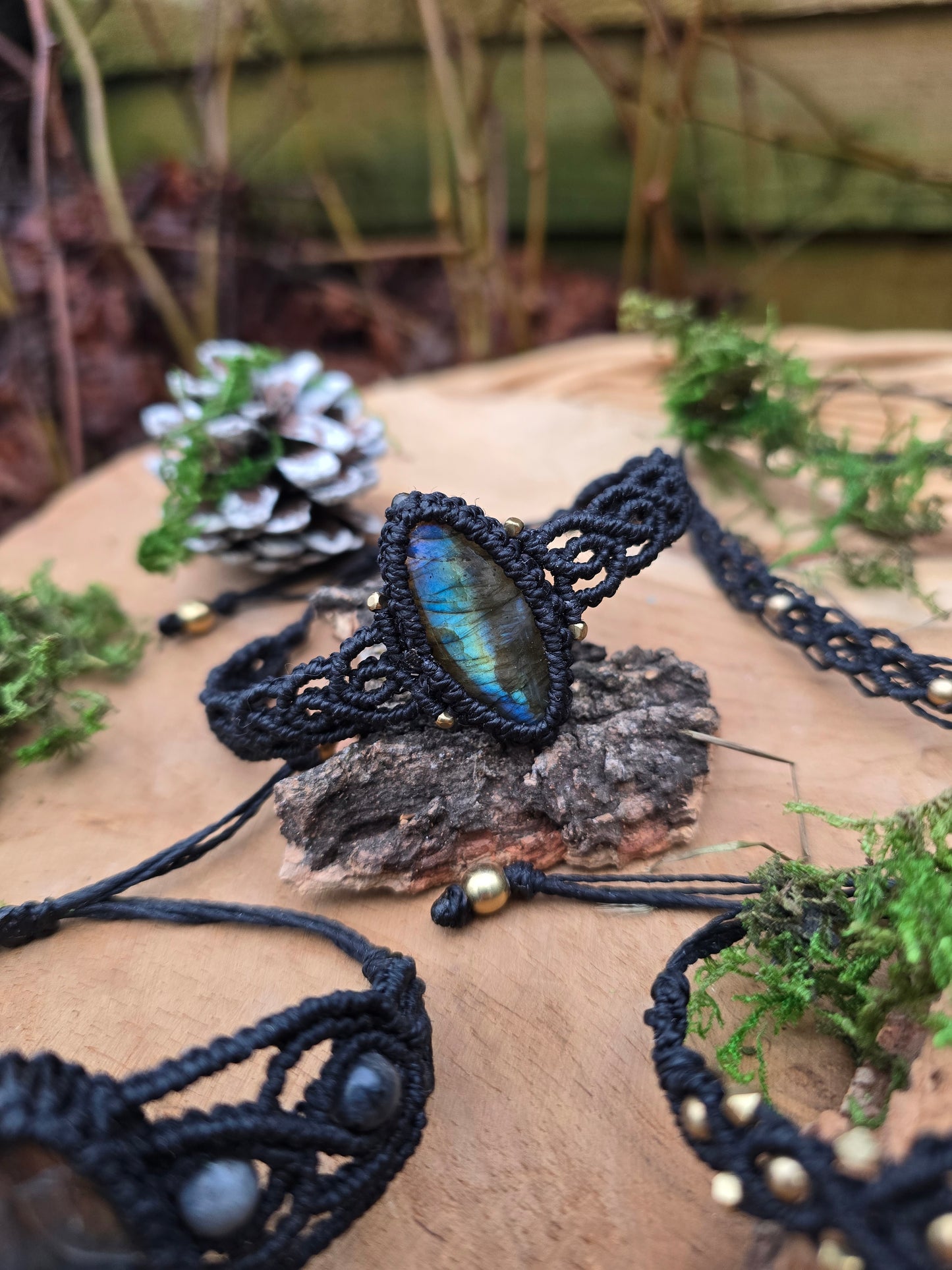 Pointed Oval Labradorite Bracelet