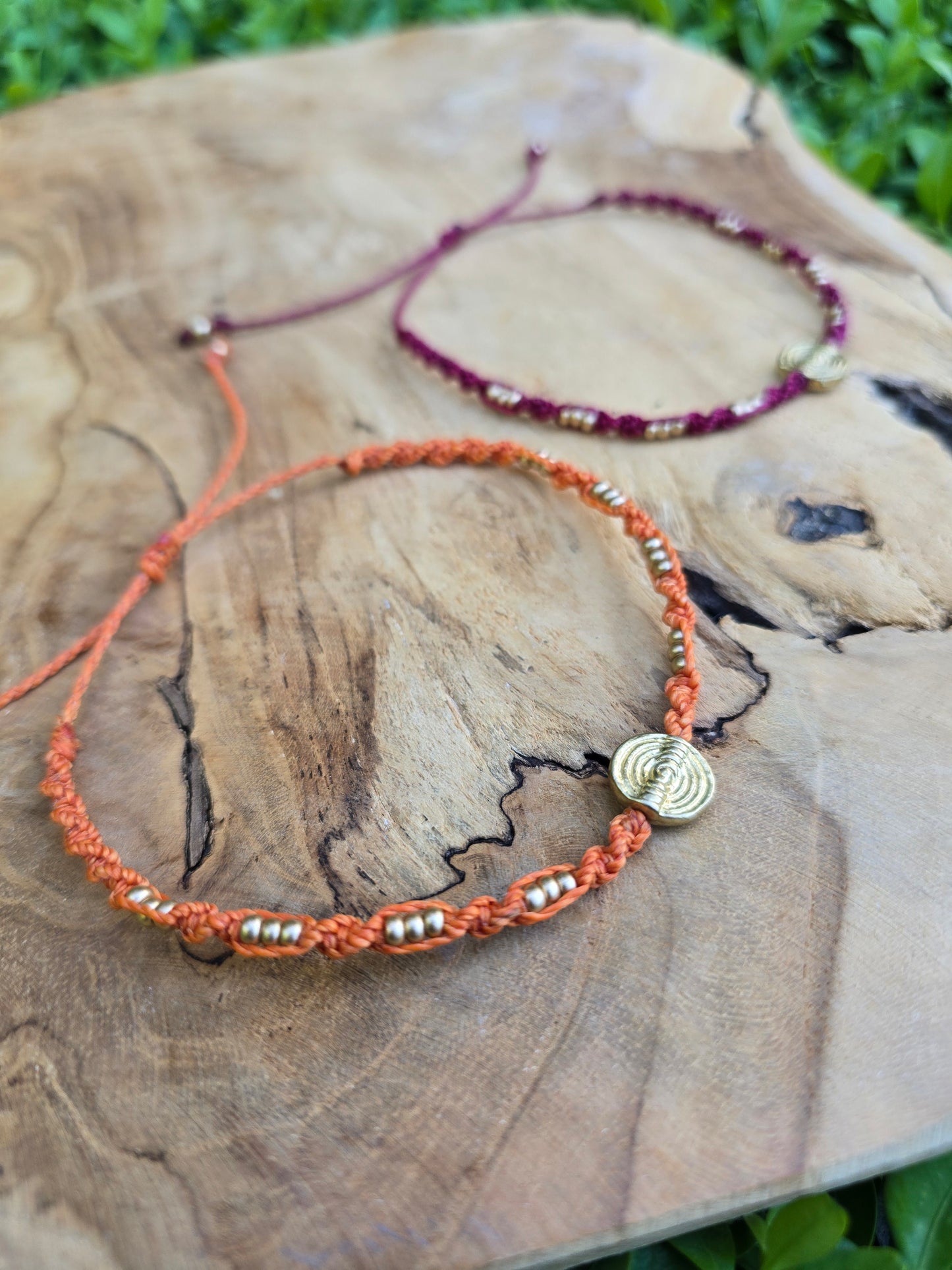 Brass Spiral Anklet