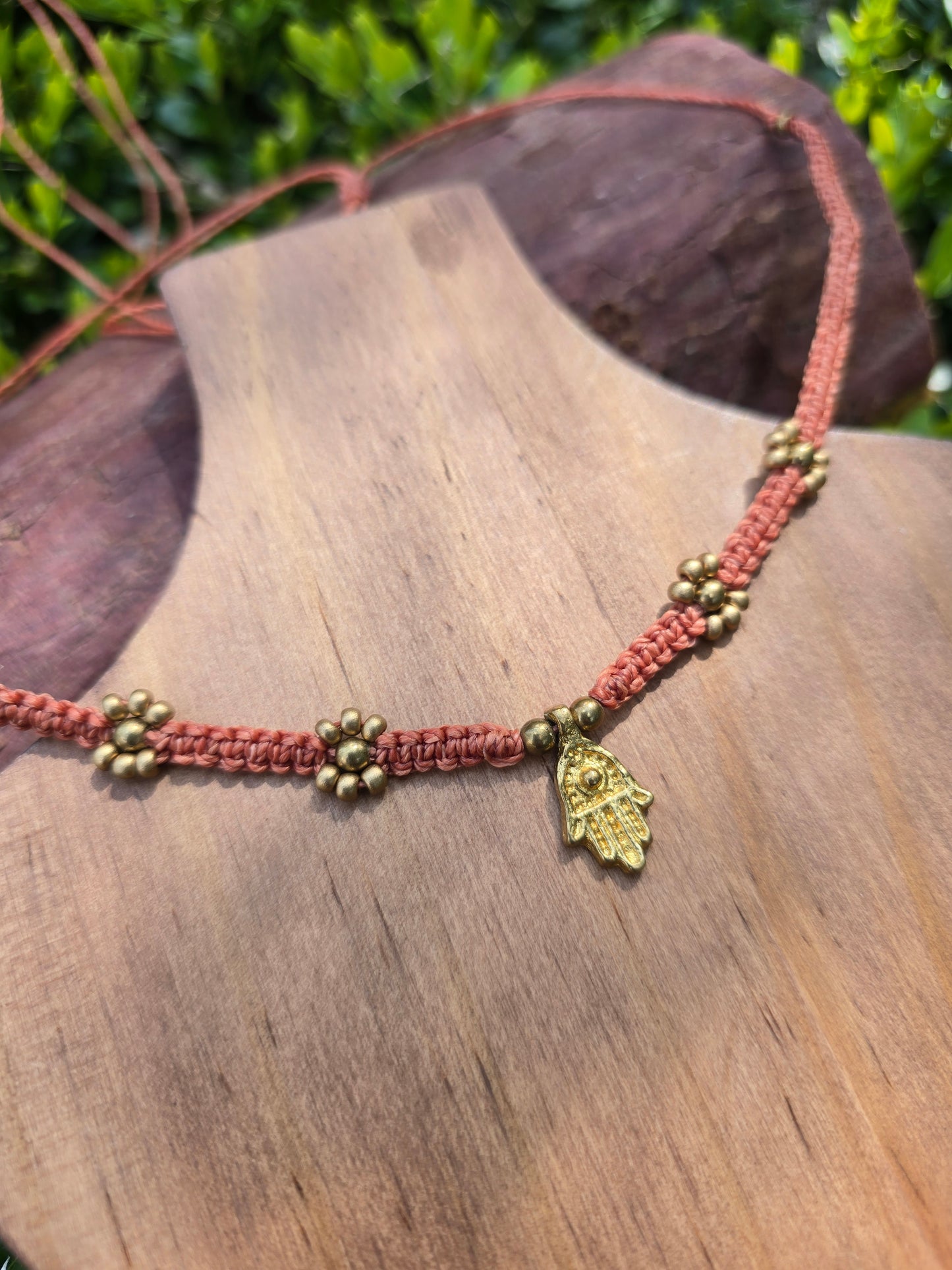 Hamsa Hand Flower Choker