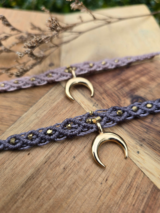 Gold Crescent Moon Collar