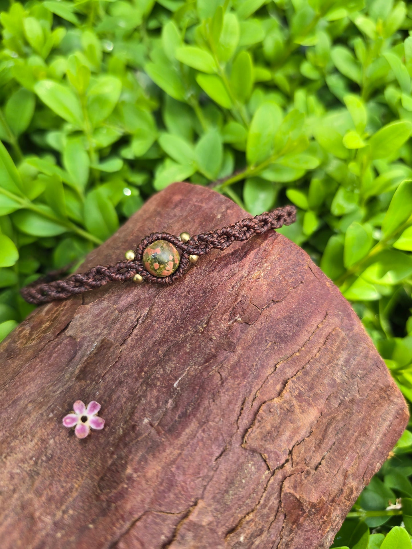 Frosted Unakite Bracelet