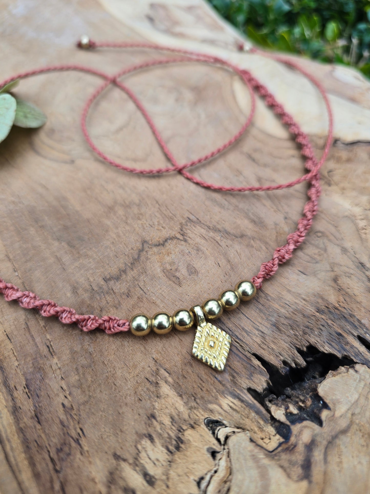 Brass Diamond Necklet