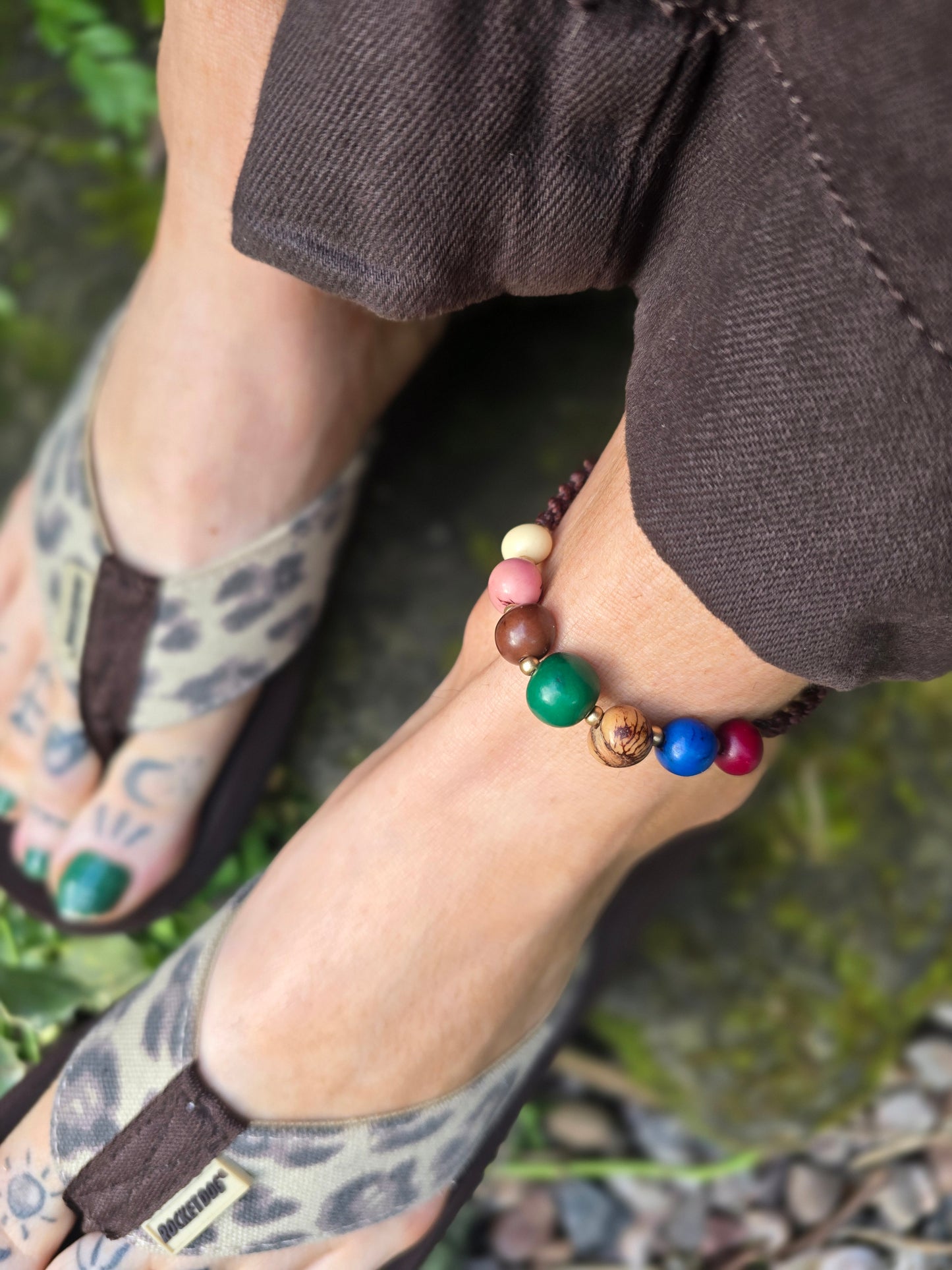 Colourful Acai Seed Anklet