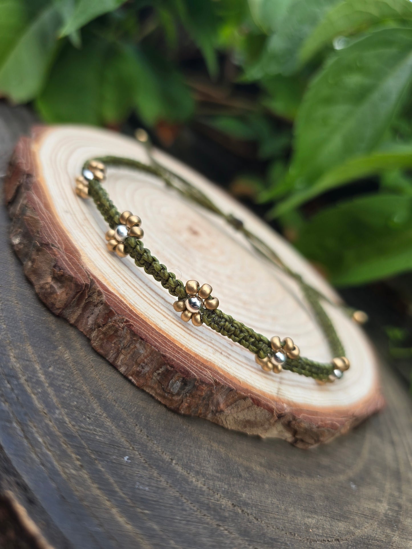 Gold Petal Flower Anklet **