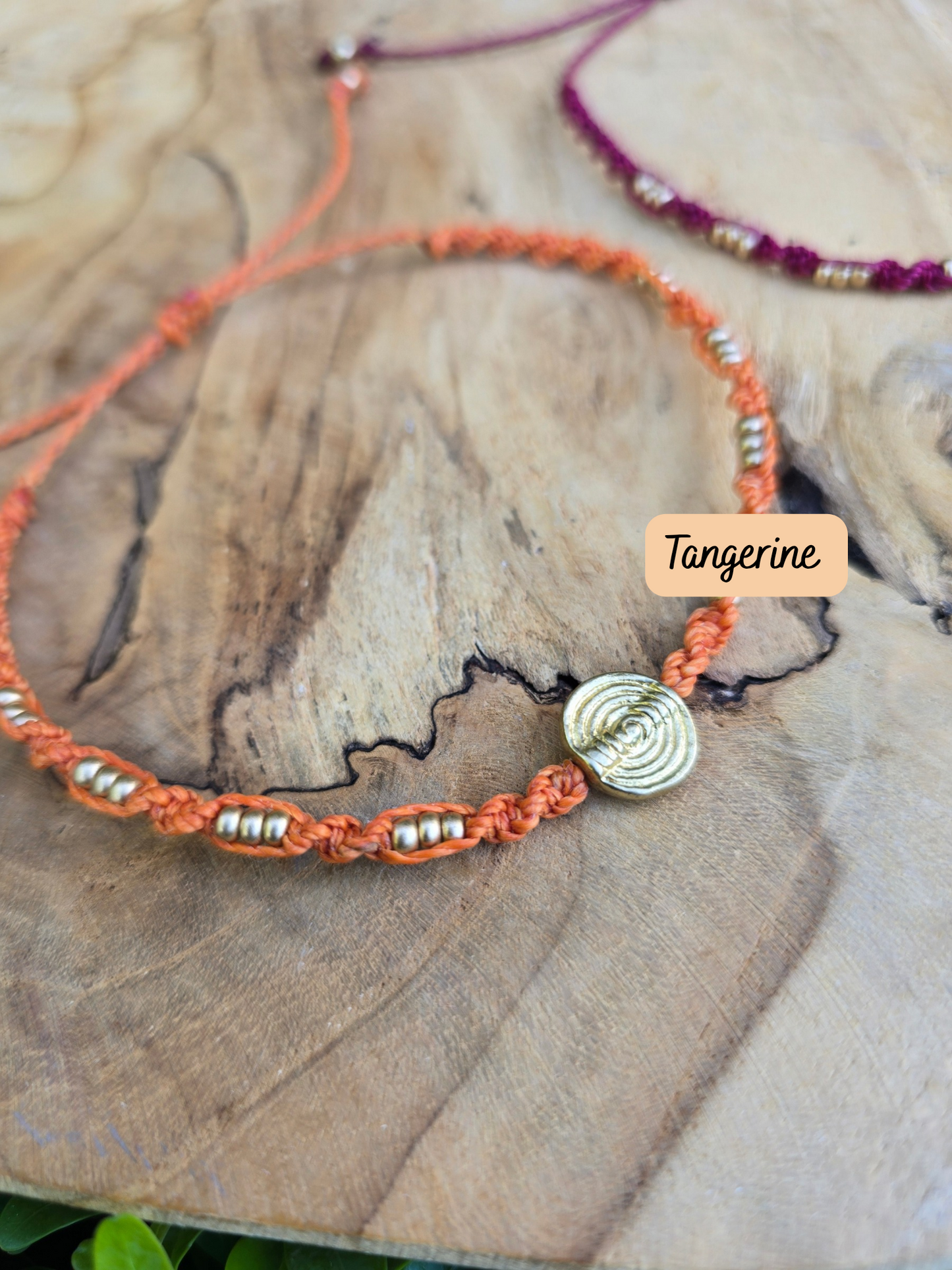 Brass Spiral Anklet