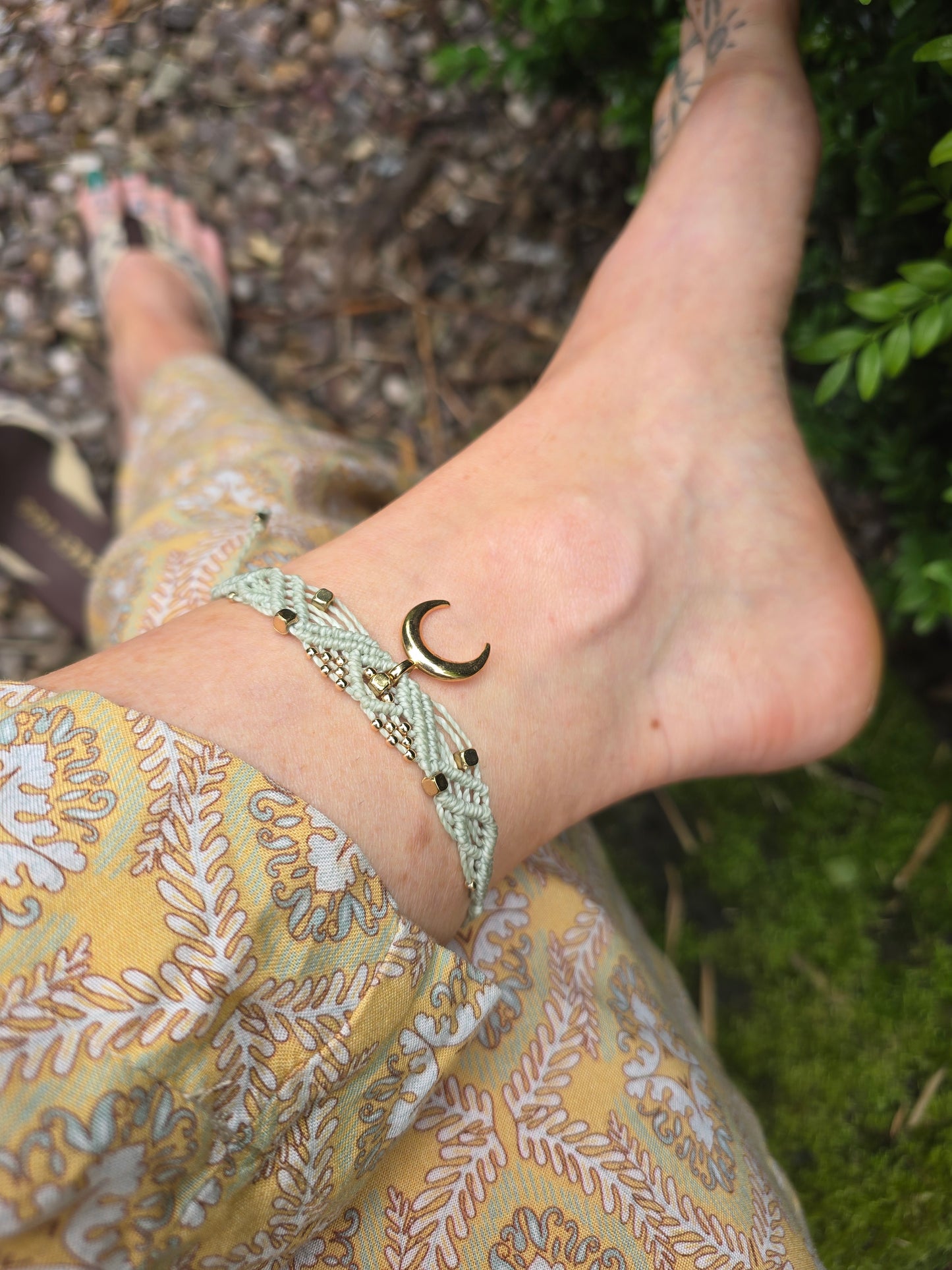 Mint Moon Anklet