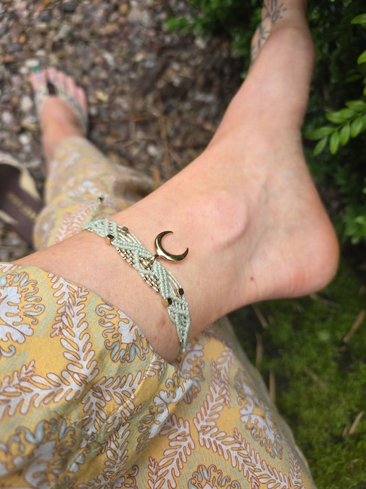 Mint Moon Anklet