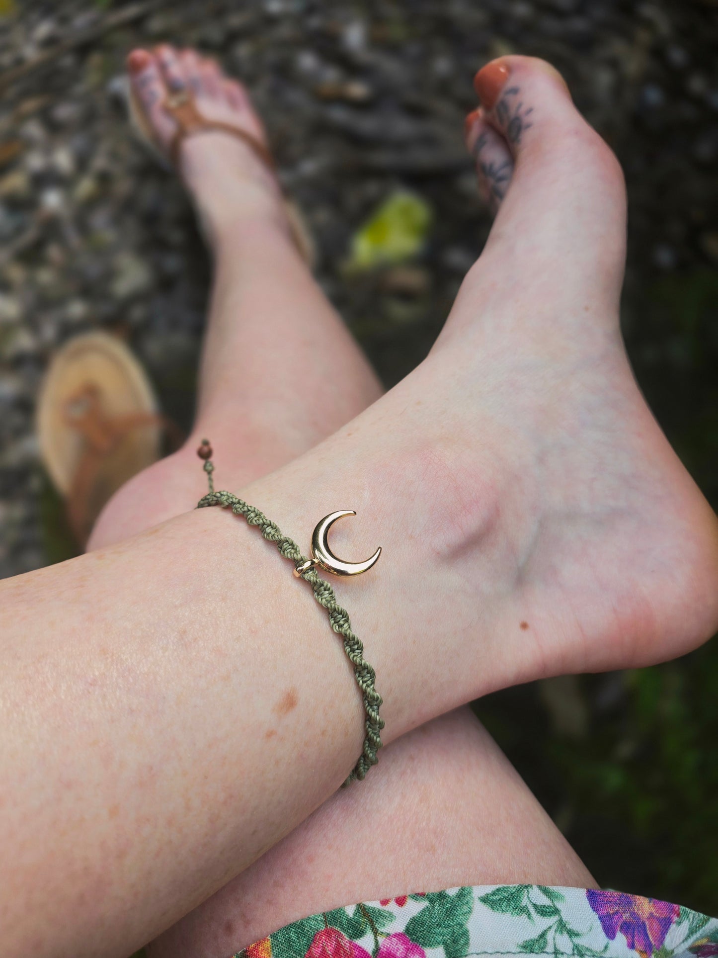 Moon Spiral Anklets