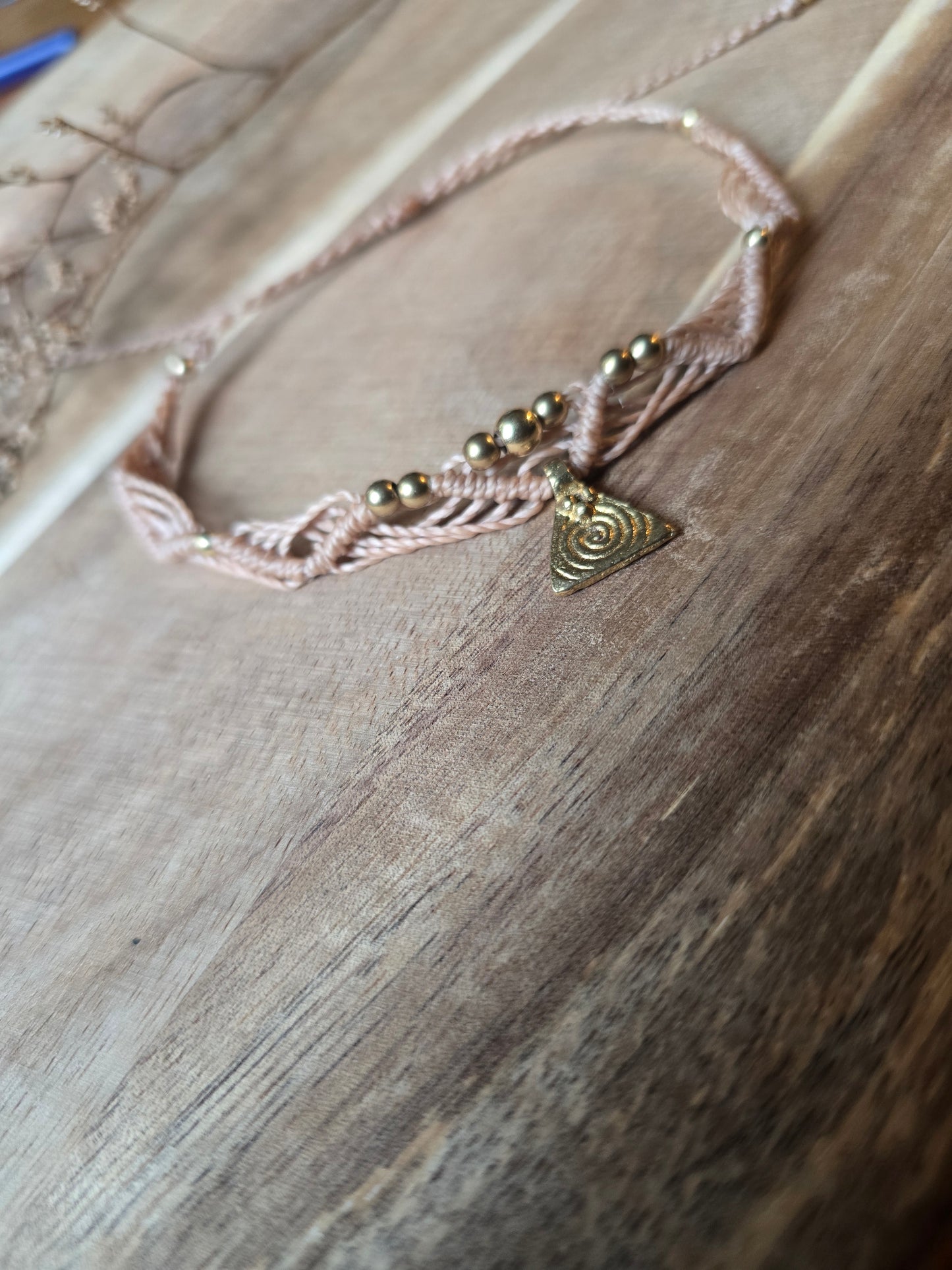 Peanut Butter Spiral Anklet